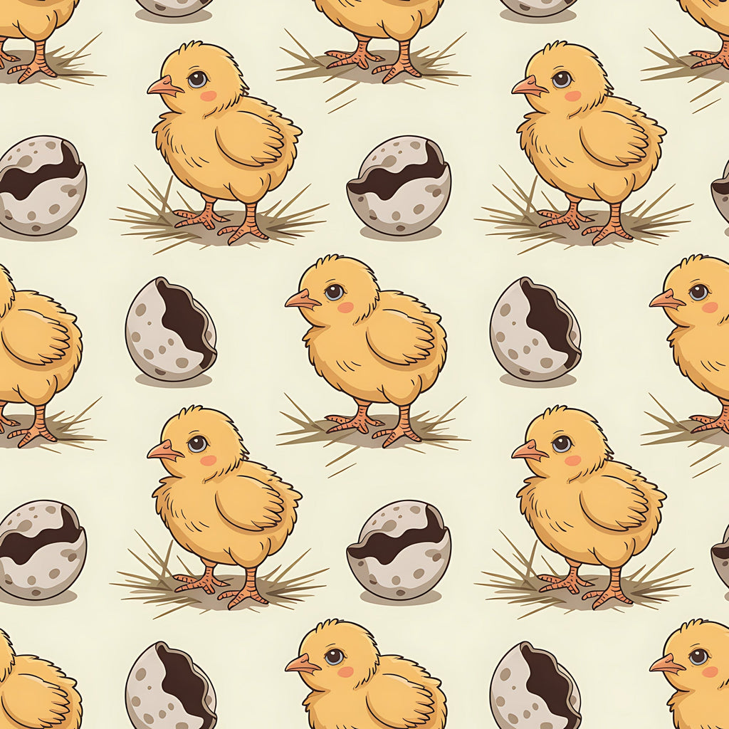 Nesting Hens Pattern 6 Fleece Fabric