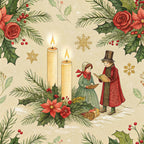 Yuletide Hare Pattern 34 Fleece Fabric