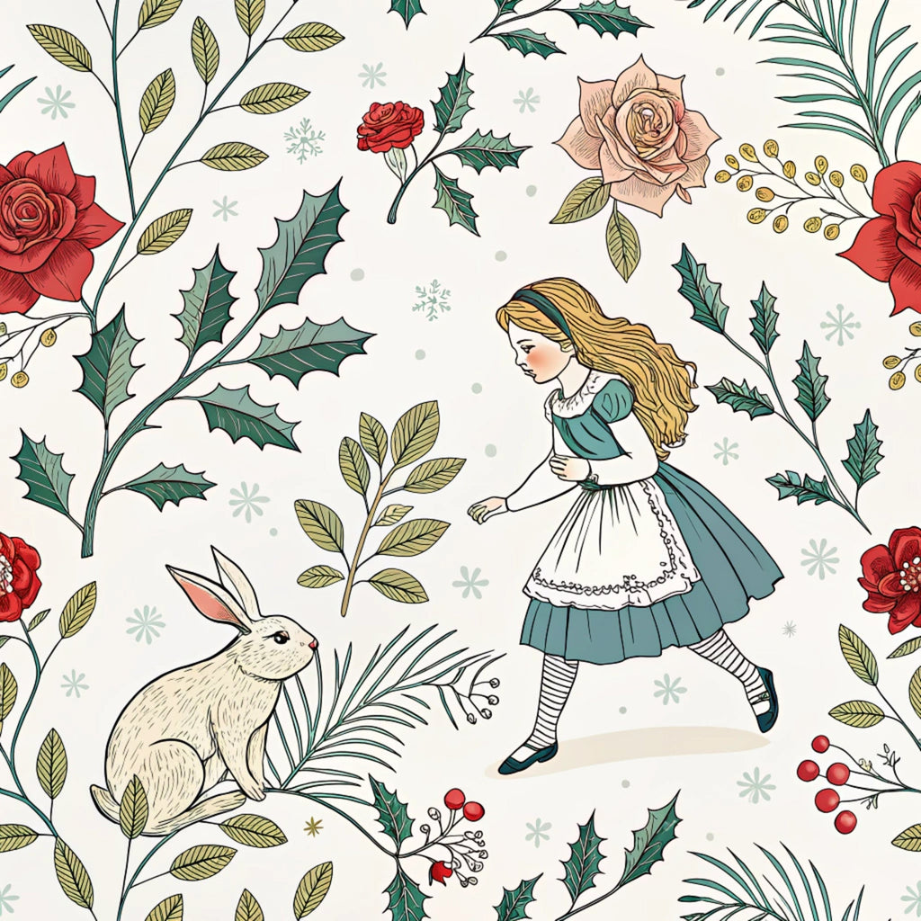 Yuletide Hare Pattern 38 Fleece Fabric