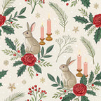 Yuletide Hare Pattern 44 Fleece Fabric