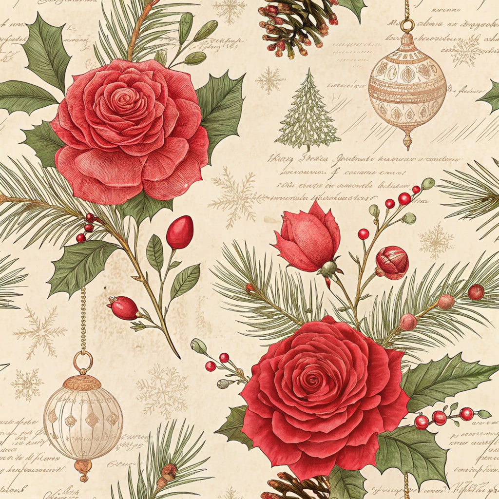 Yuletide Hare Pattern 47 Fleece Fabric