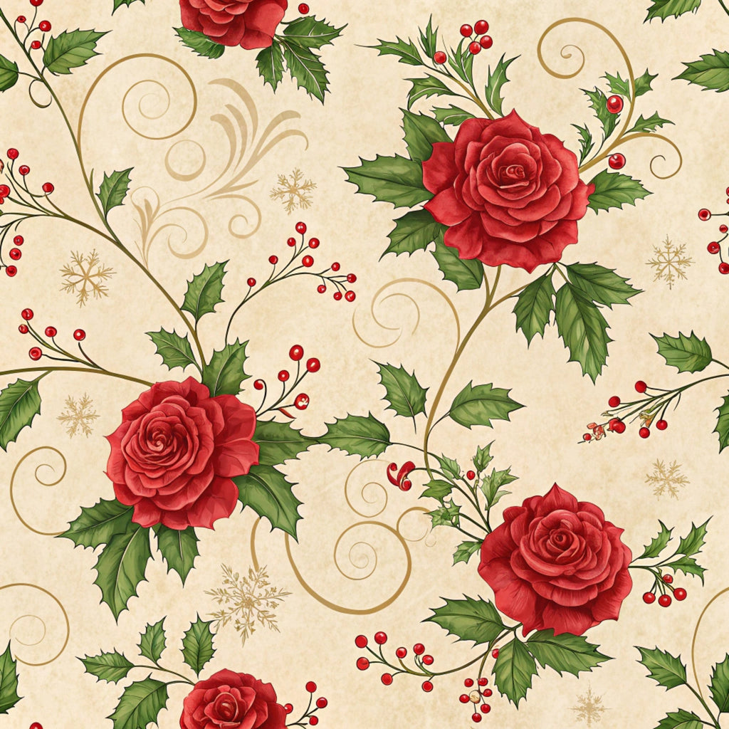 Yuletide Hare Pattern 50 Fleece Fabric