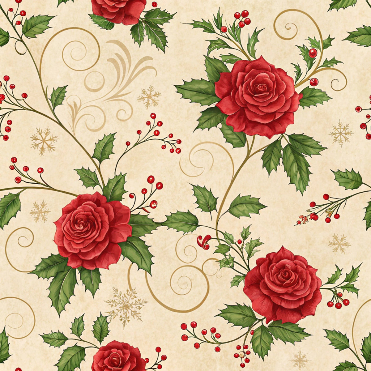 Yuletide Hare Pattern 50 Fleece Fabric