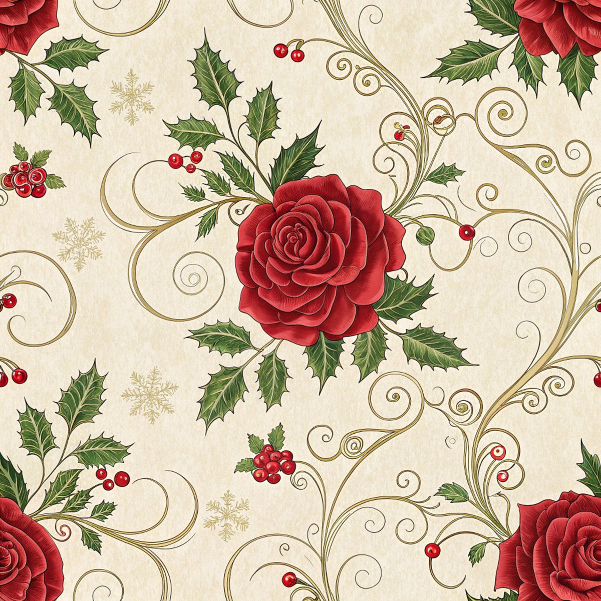 Yuletide Hare Pattern 56 Fleece Fabric