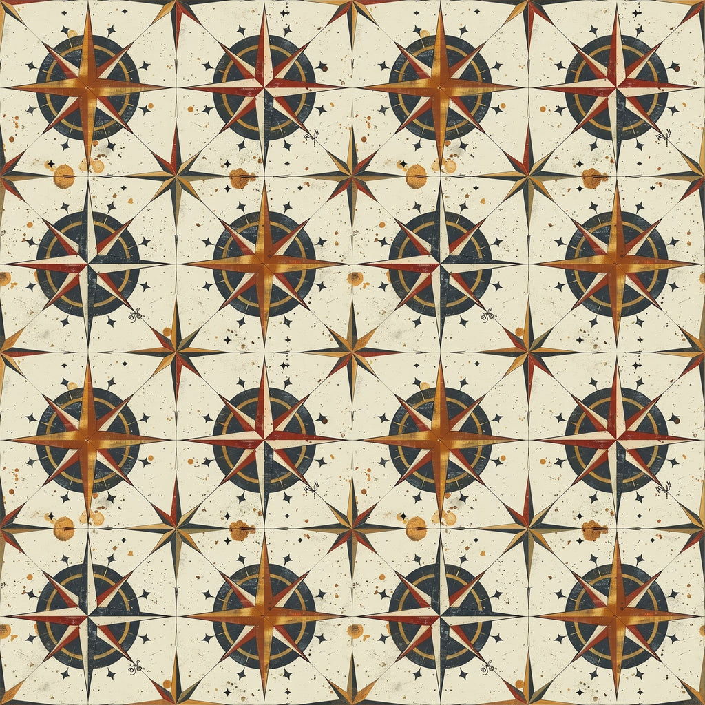 Mariner's Star Pattern 10 Fleece Fabric