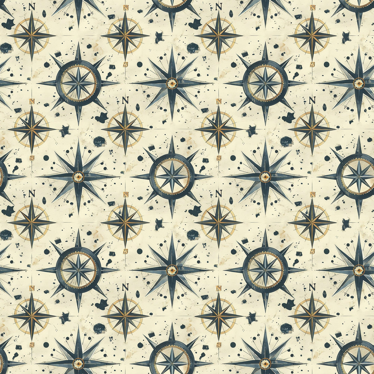 Mariner's Star Pattern 2 Fleece Fabric