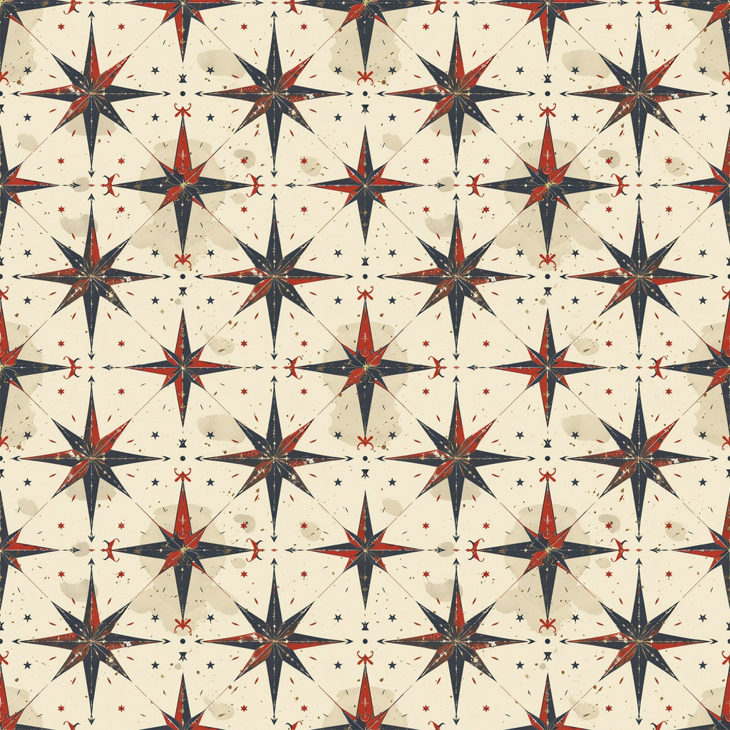 Mariner's Star Pattern 3 Fleece Fabric