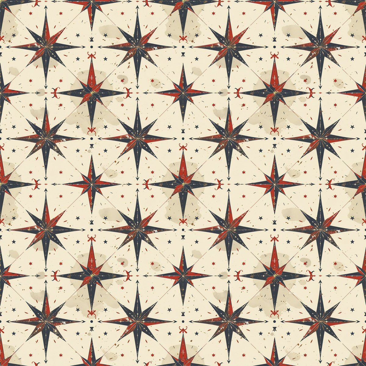 Mariner's Star Pattern 3 Fleece Fabric