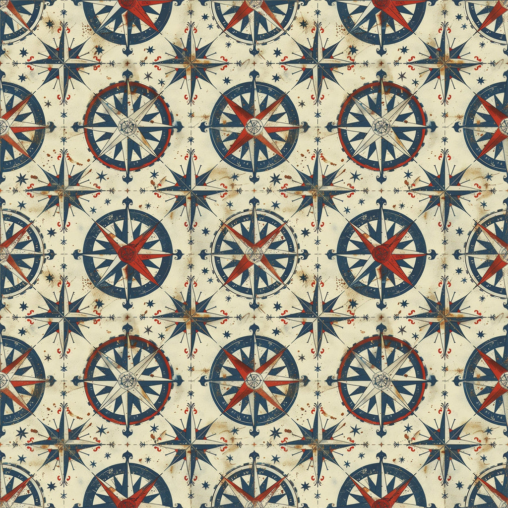 Mariner's Star Pattern 4 Fleece Fabric