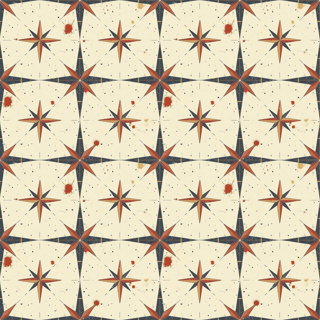 Mariner's Star Pattern 7 Fleece Fabric