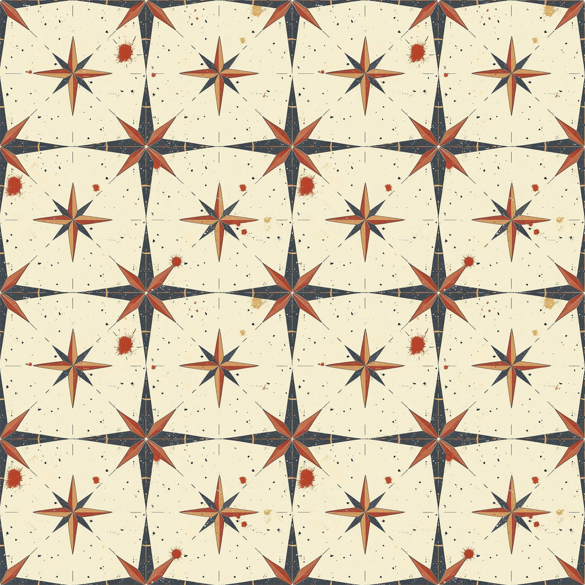 Mariner's Star Pattern 7 Fleece Fabric