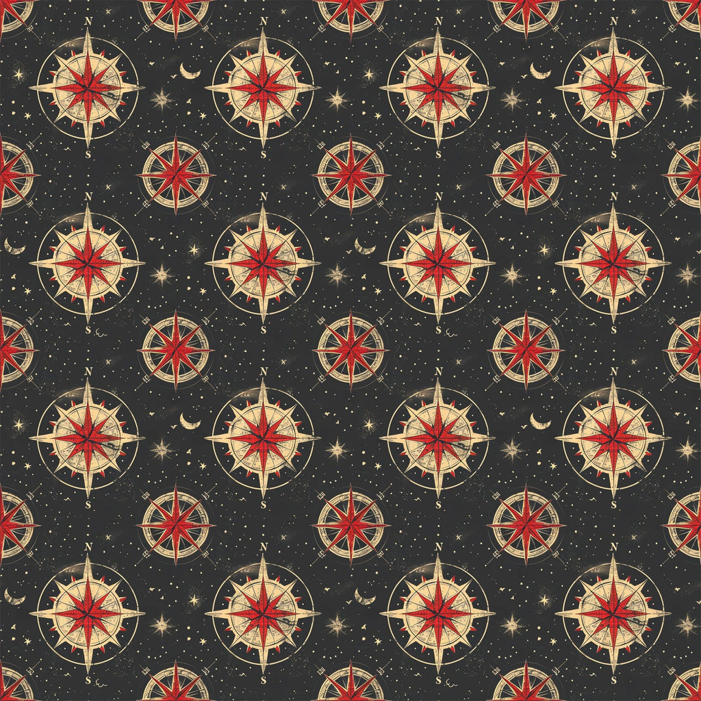 Mariner's Star Pattern 8 Fleece Fabric