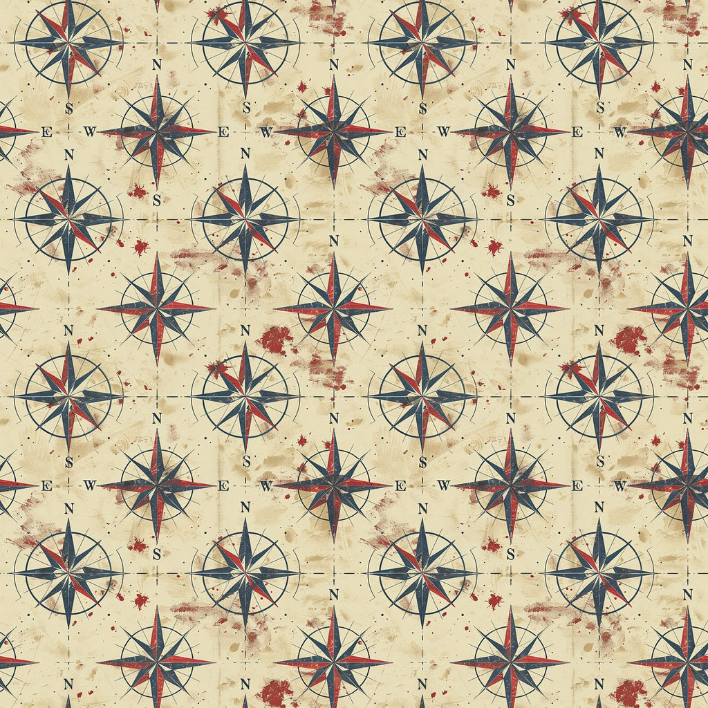 Mariner's Star Pattern 9 Fleece Fabric
