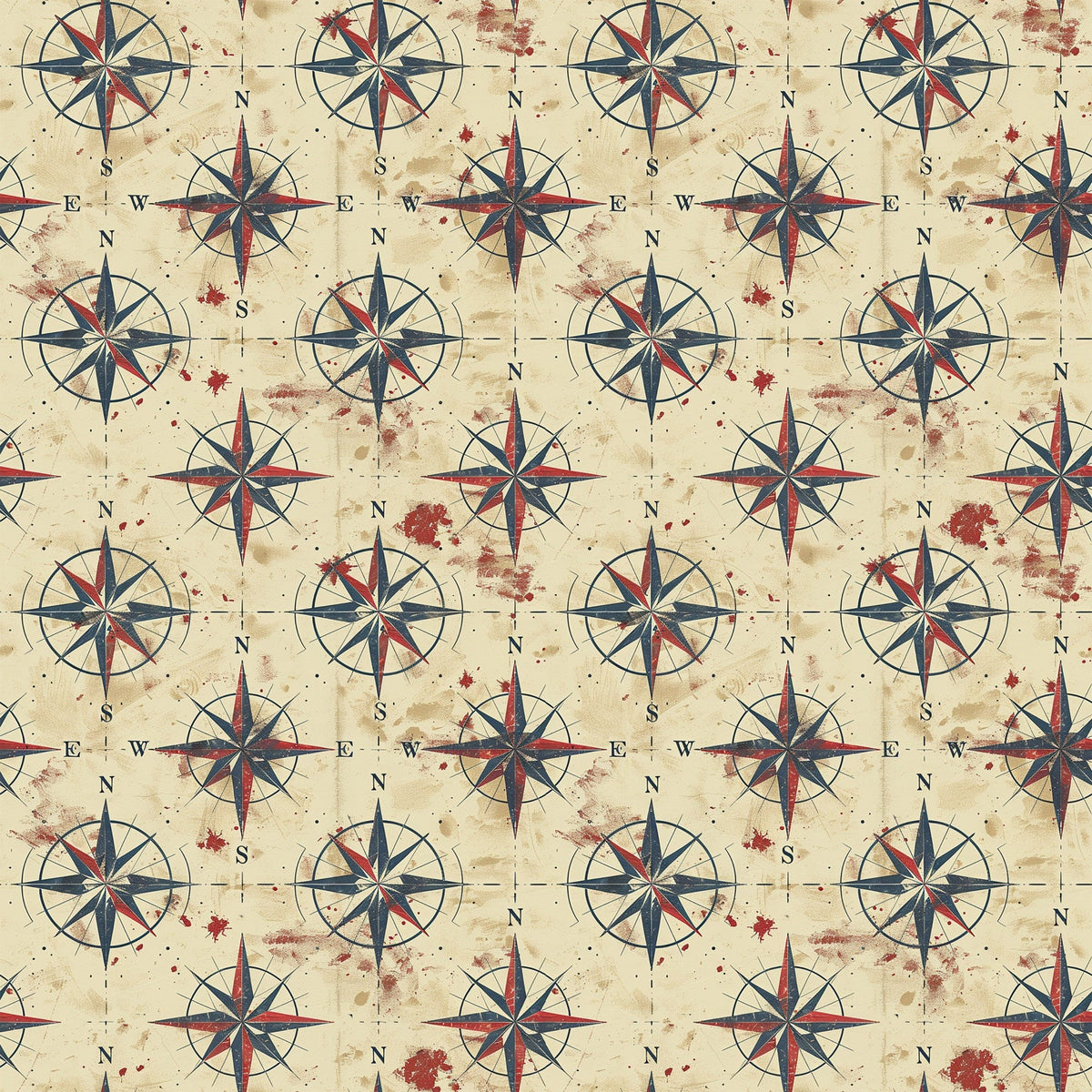 Mariner's Star Pattern 9 Fleece Fabric