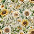 Sunflower Linen Pattern 10 Fleece Fabric