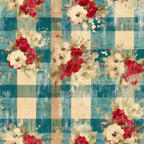 Faded Farmhouse Blooms Pattern 15 Fleece Fabric