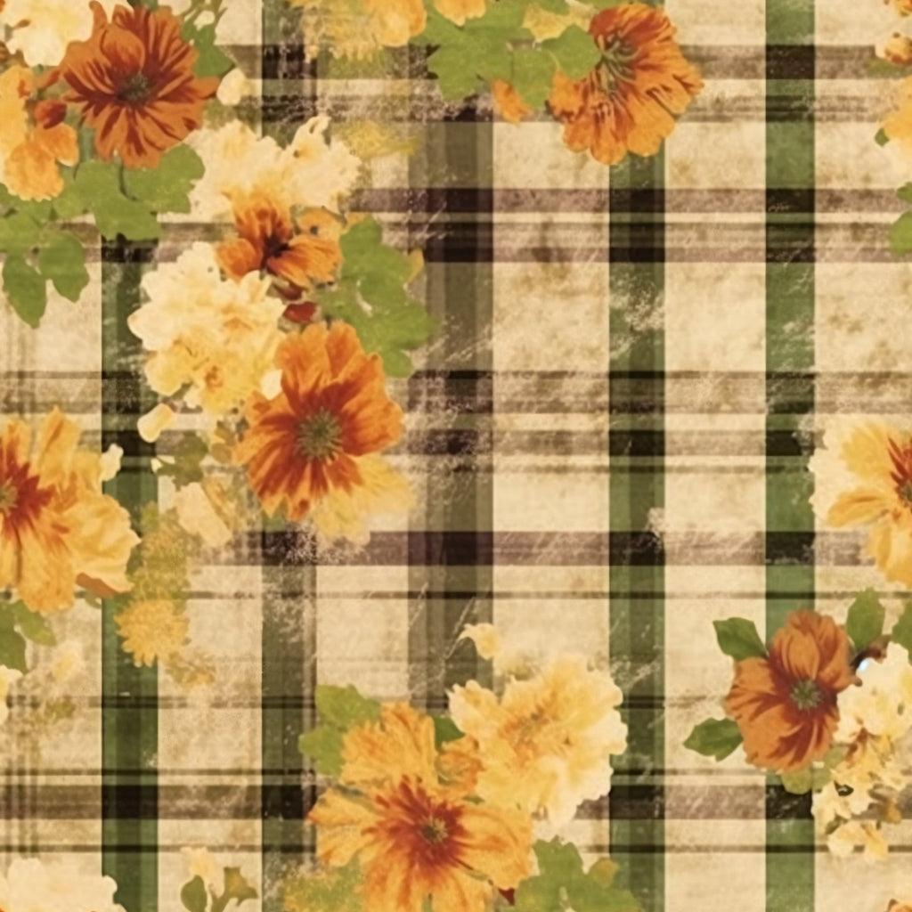 Faded Farmhouse Blooms Pattern 9 Fleece Fabric