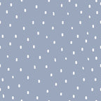 periwinkle blue, white dots, polka dot pattern, scattered dots, oval shapes, soft blue, pale blue, dusty blue,, fabric panel, geometric pattern, dotted design, nursery fabric, baby fabric, soft pattern, gentle design, cotton fabric, crafting material, sewing fabric