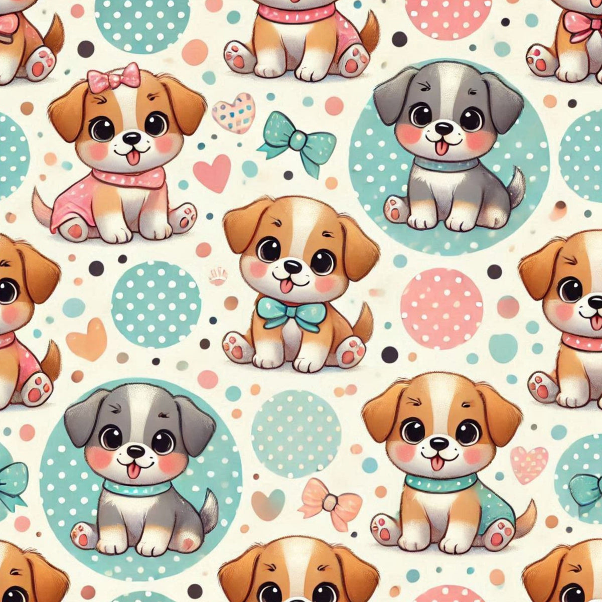 Cubist Canines Pattern 11 Fleece Fabric