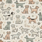 Cubist Canines Pattern 12 Fleece Fabric