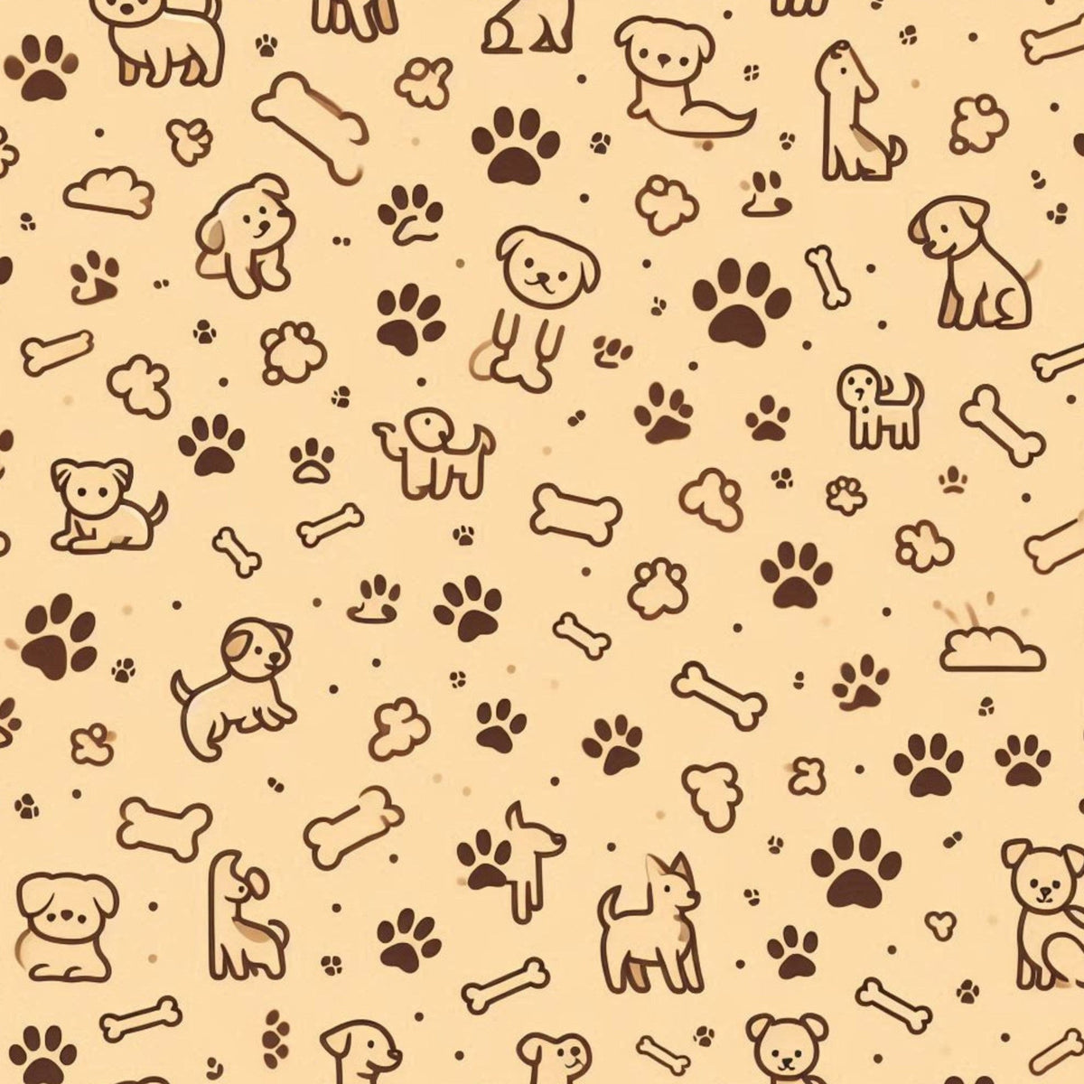 Cubist Canines Pattern 16 Fleece Fabric