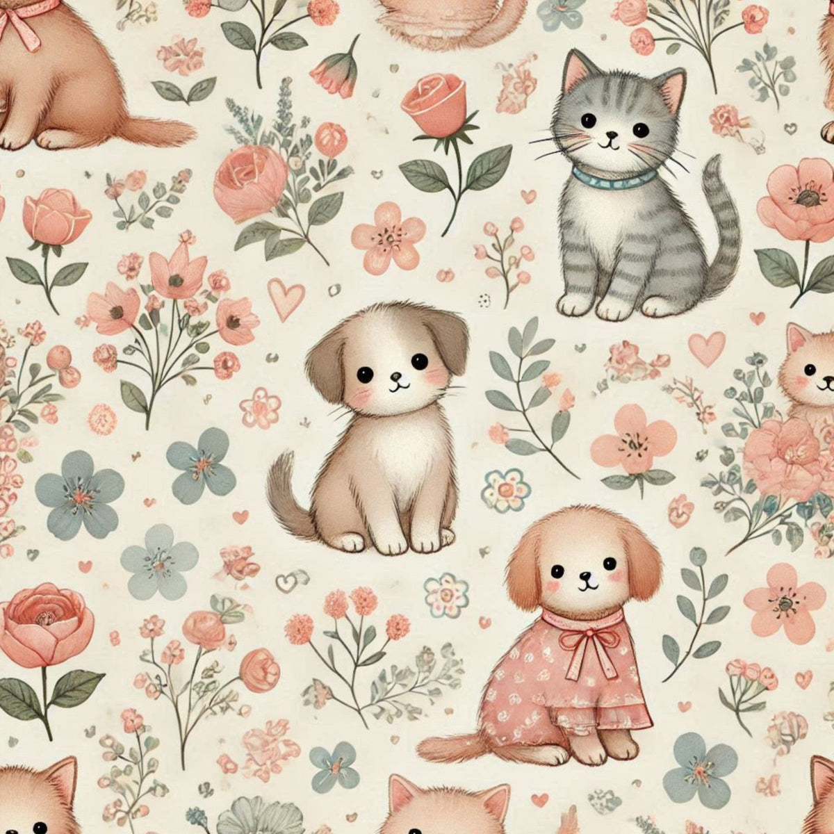 Cubist Canines Pattern 25 Fleece Fabric