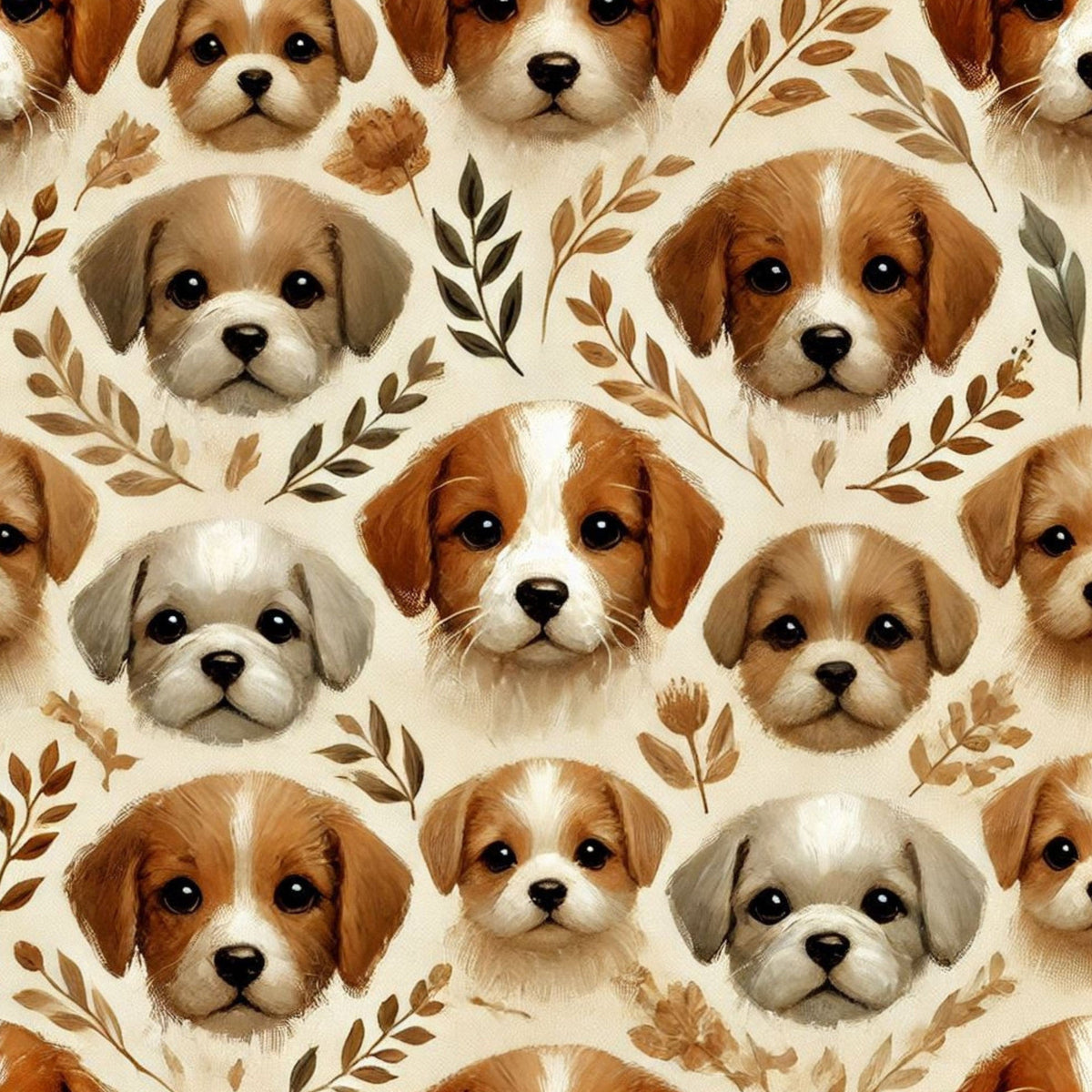Cubist Canines Pattern 3 Fleece Fabric