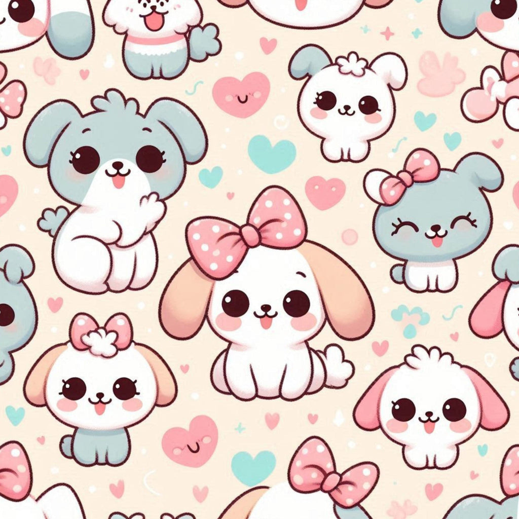 Cubist Canines Pattern 6 Fleece Fabric