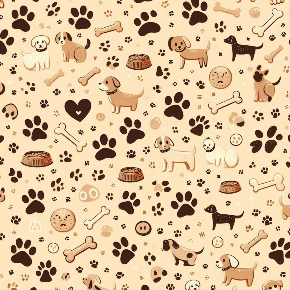 Cubist Canines Pattern 8 Fleece Fabric