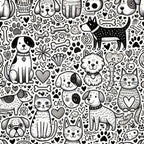 Cubist Canines Pattern 9 Fleece Fabric