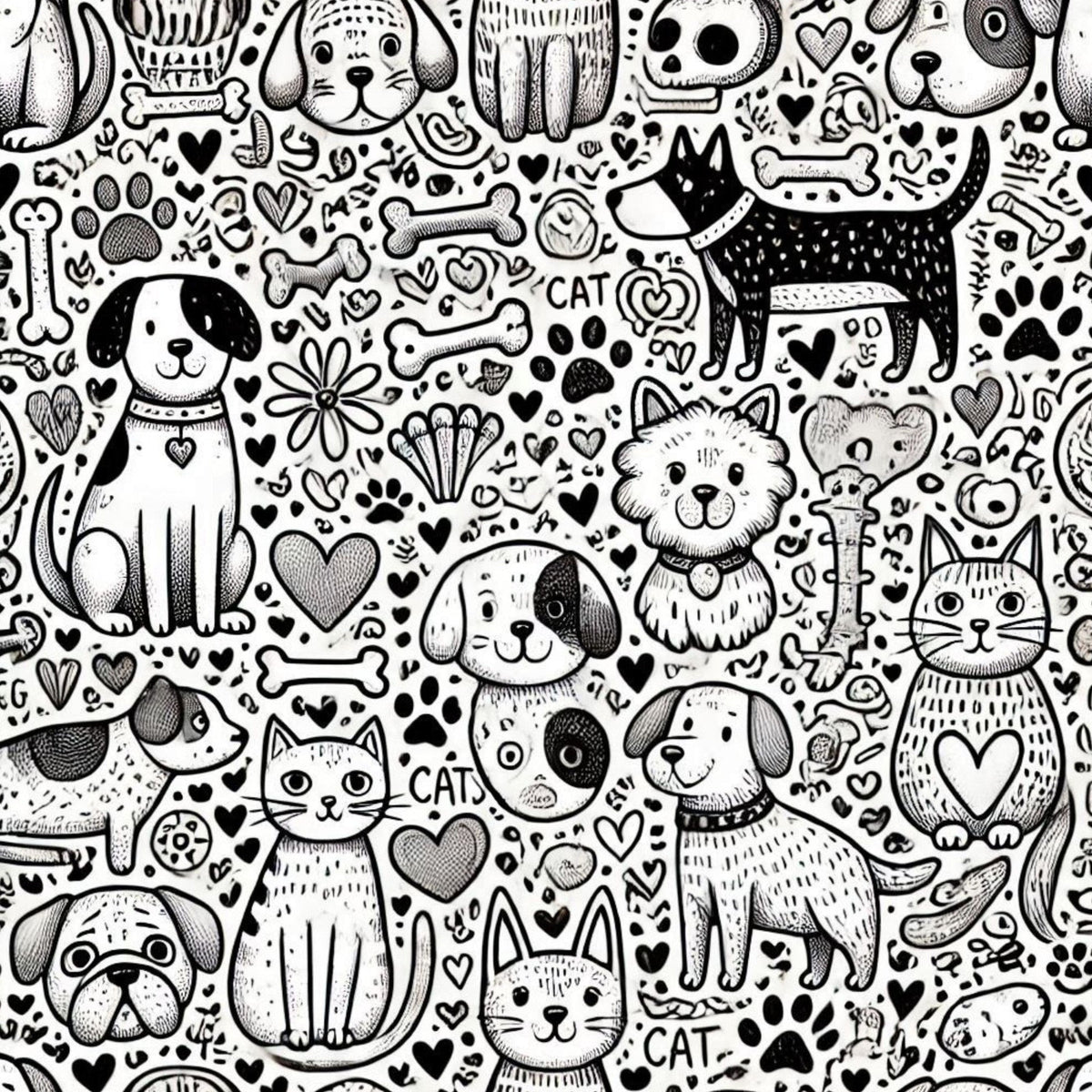 Cubist Canines Pattern 9 Fleece Fabric
