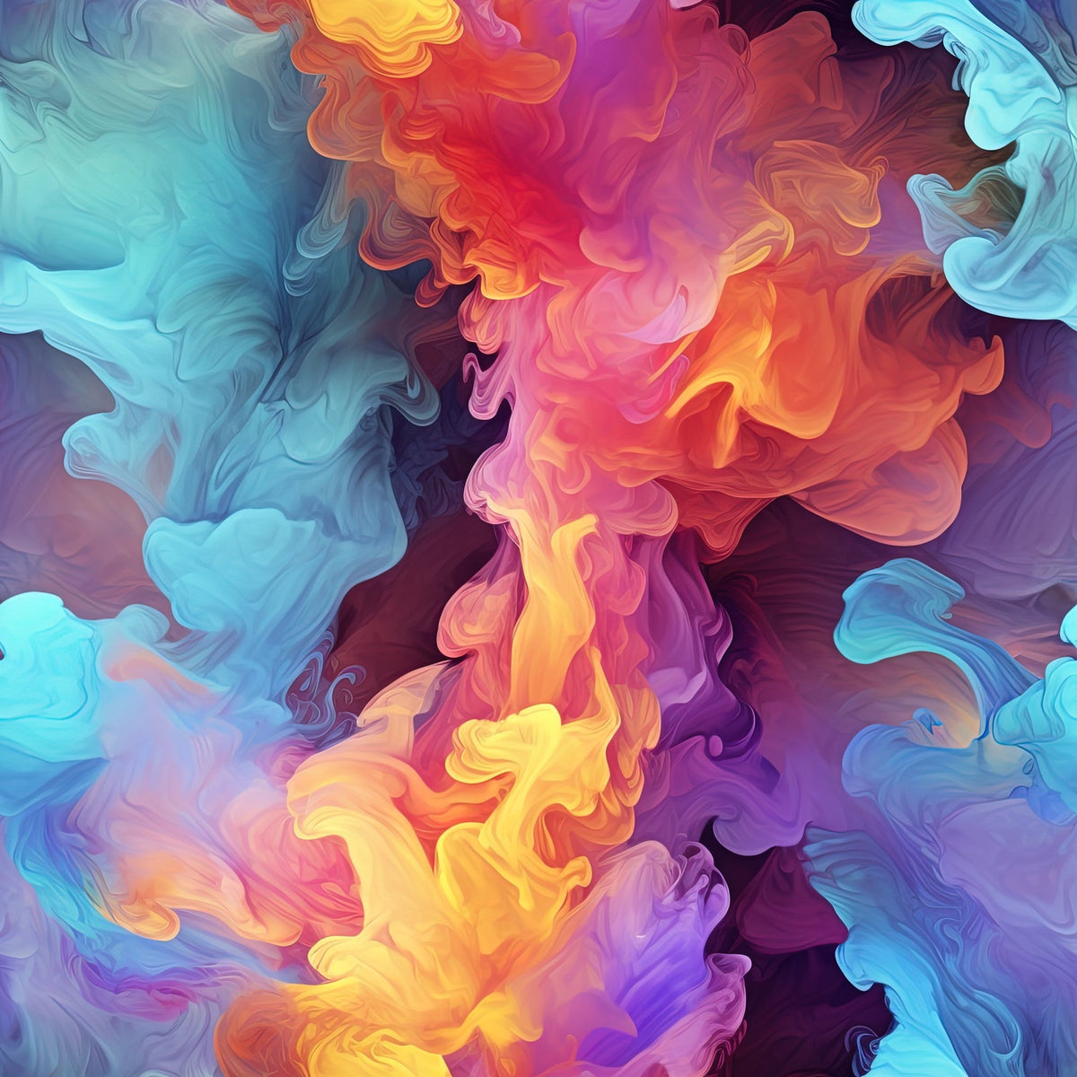 Chromatic Mist Pattern 4 Fleece Fabric