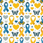 Ribbons of Hope Pattern 1 Fleece Fabric