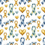 Ribbons of Hope Pattern 13 Fleece Fabric