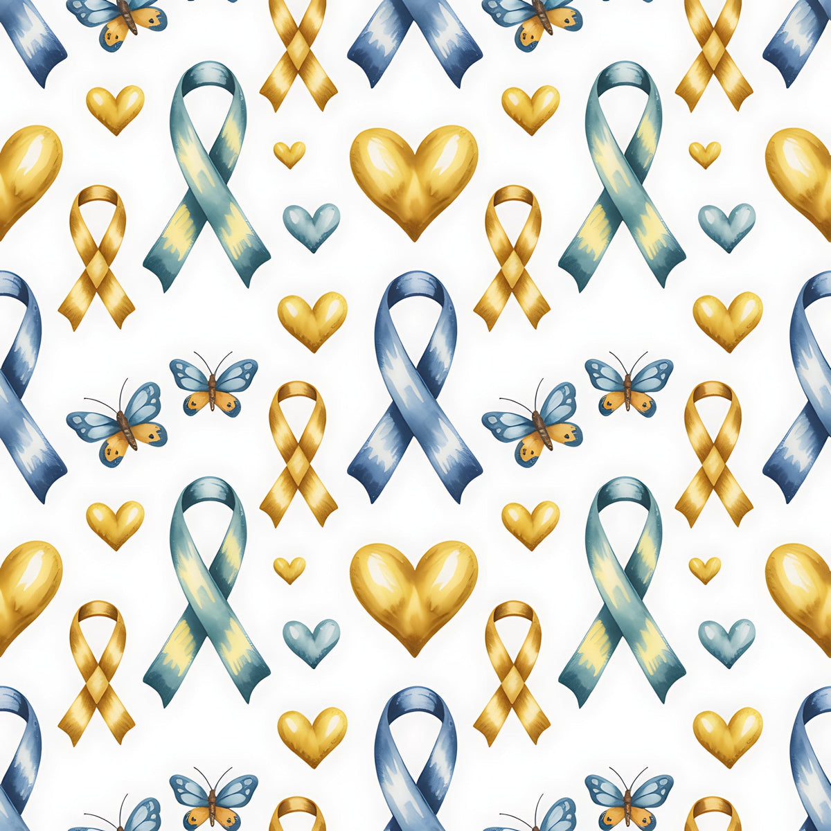 Ribbons of Hope Pattern 13 Fleece Fabric