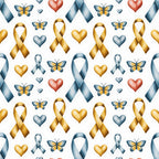 Ribbons of Hope Pattern 14 Fleece Fabric