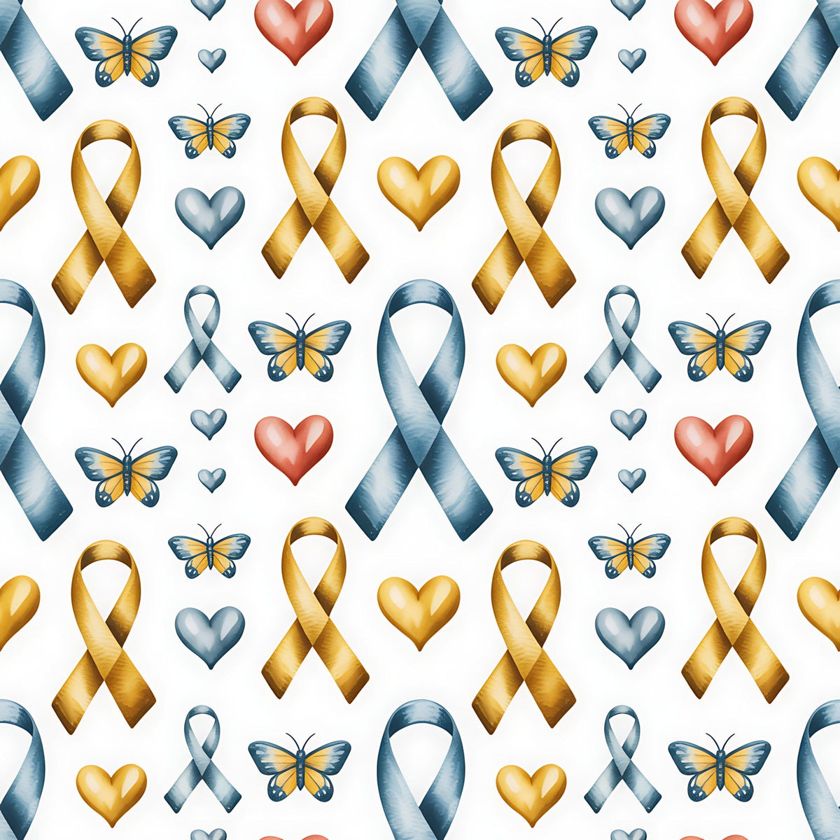 Ribbons of Hope Pattern 14 Fleece Fabric