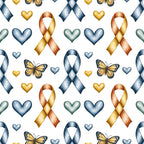 Ribbons of Hope Pattern 15 Fleece Fabric