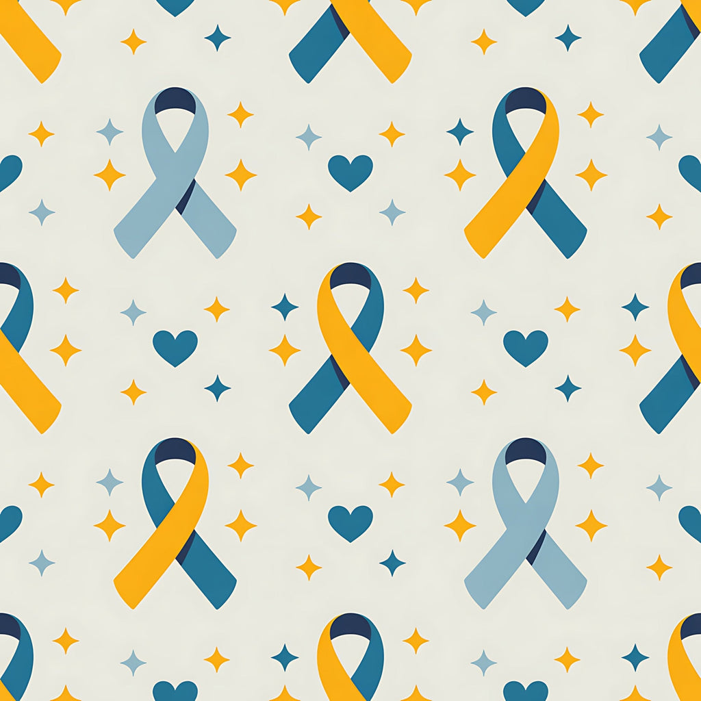 Ribbons of Hope Pattern 2 Fleece Fabric