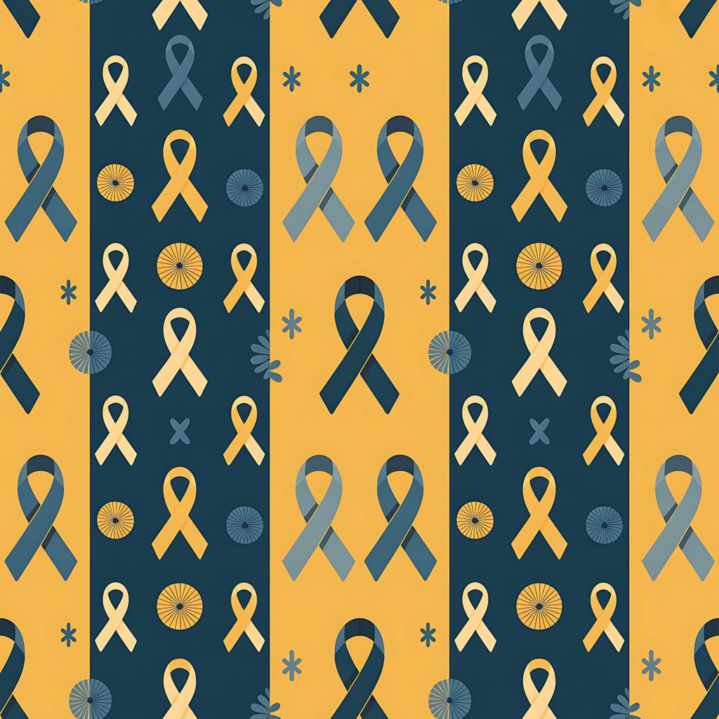 Ribbons of Hope Pattern 21 Fleece Fabric