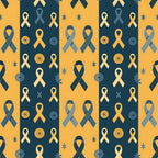 Ribbons of Hope Pattern 21 Fleece Fabric