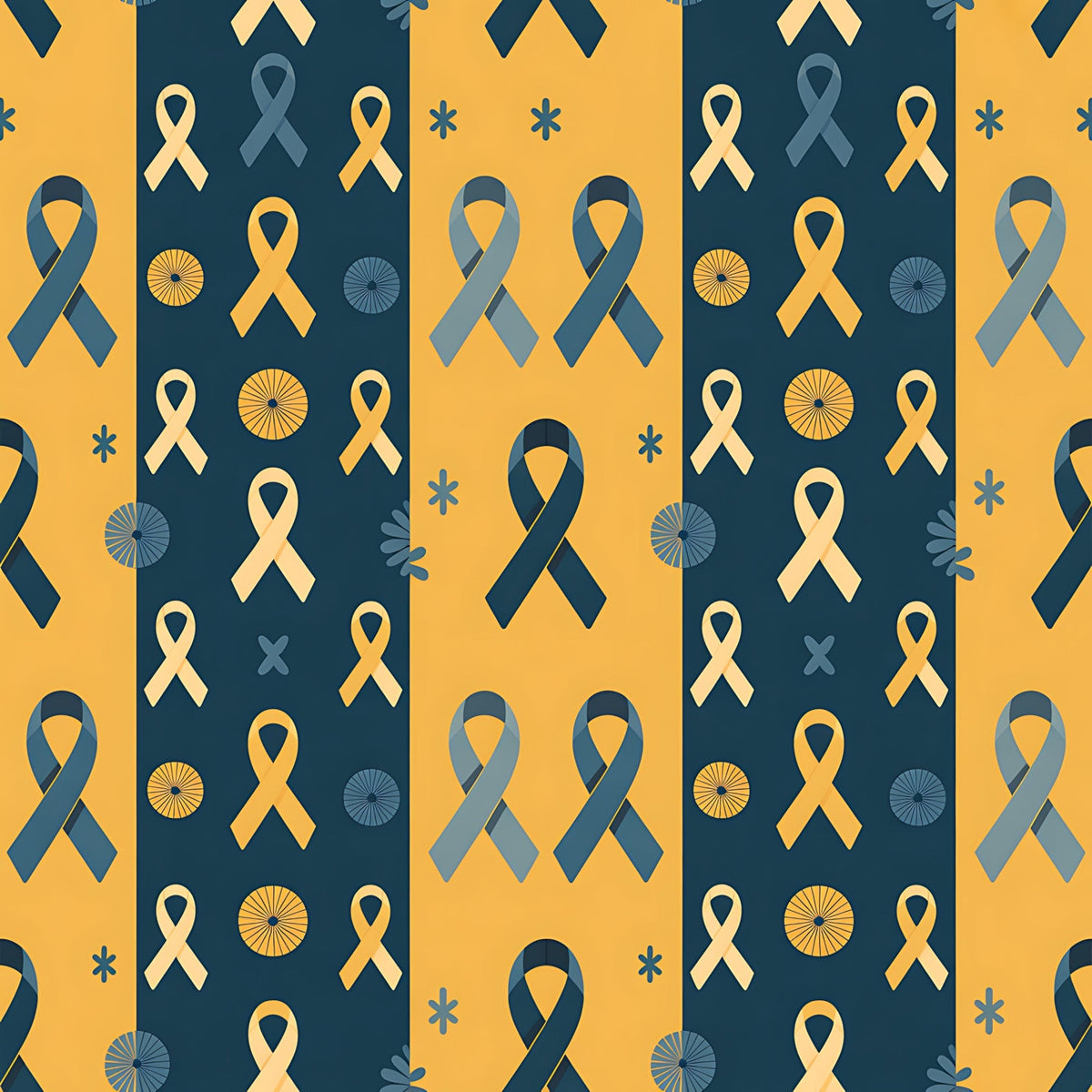 Ribbons of Hope Pattern 21 Fleece Fabric