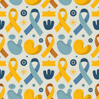 Ribbons of Hope Pattern 28 Fleece Fabric