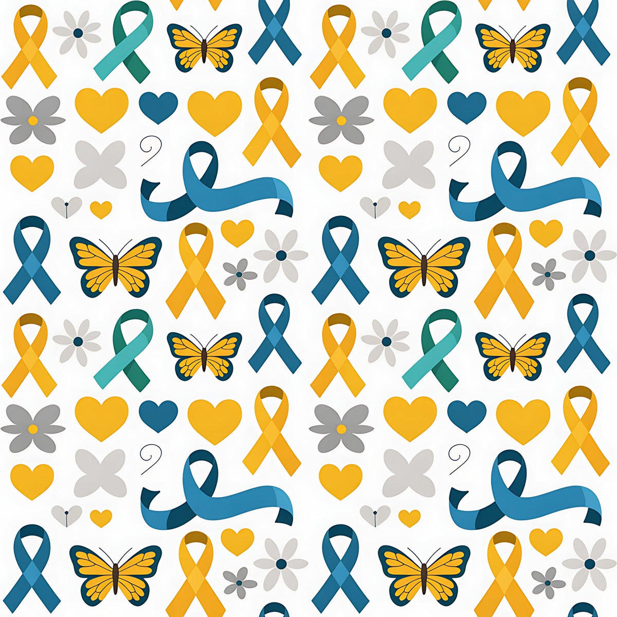 Ribbons of Hope Pattern 29 Fleece Fabric