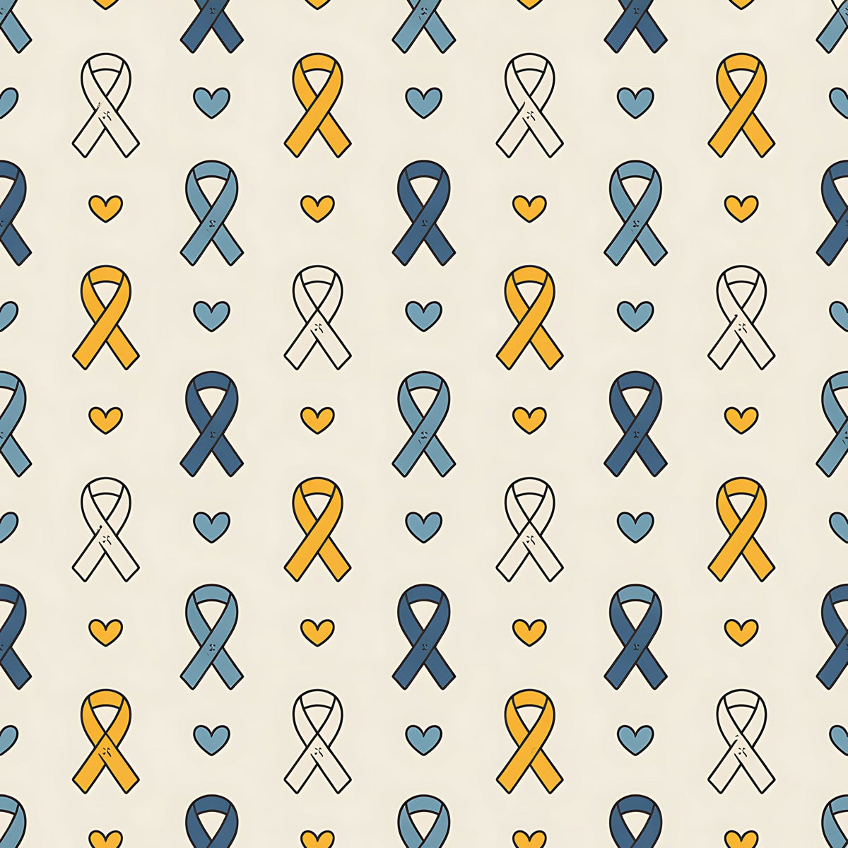 Ribbons of Hope Pattern 7 Fleece Fabric