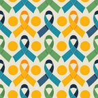 Ribbons of Hope Pattern 8 Fleece Fabric