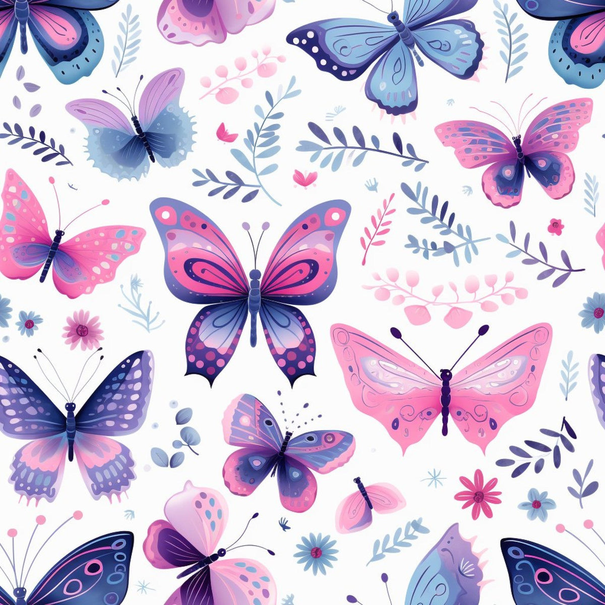 Twilight Flutter Pattern 16 Fleece Fabric