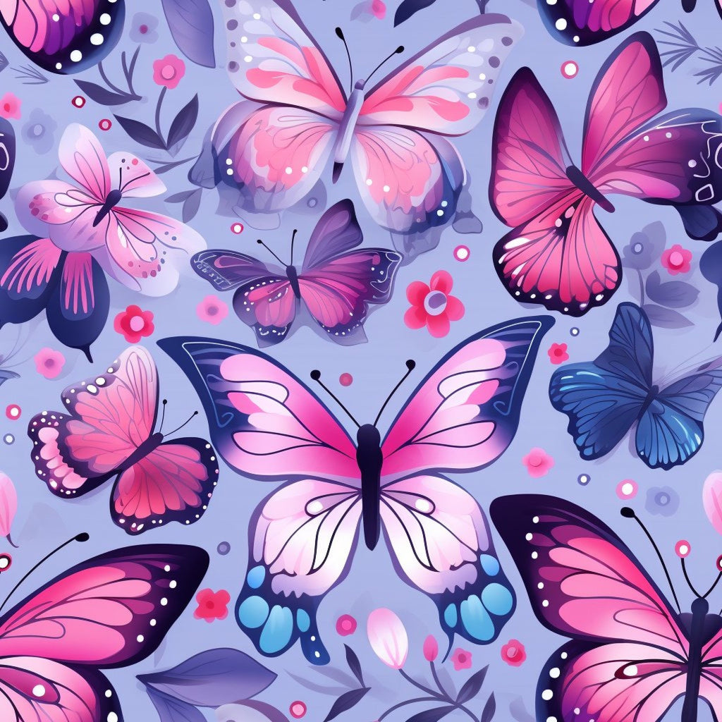 Twilight Flutter Pattern 8 Fleece Fabric