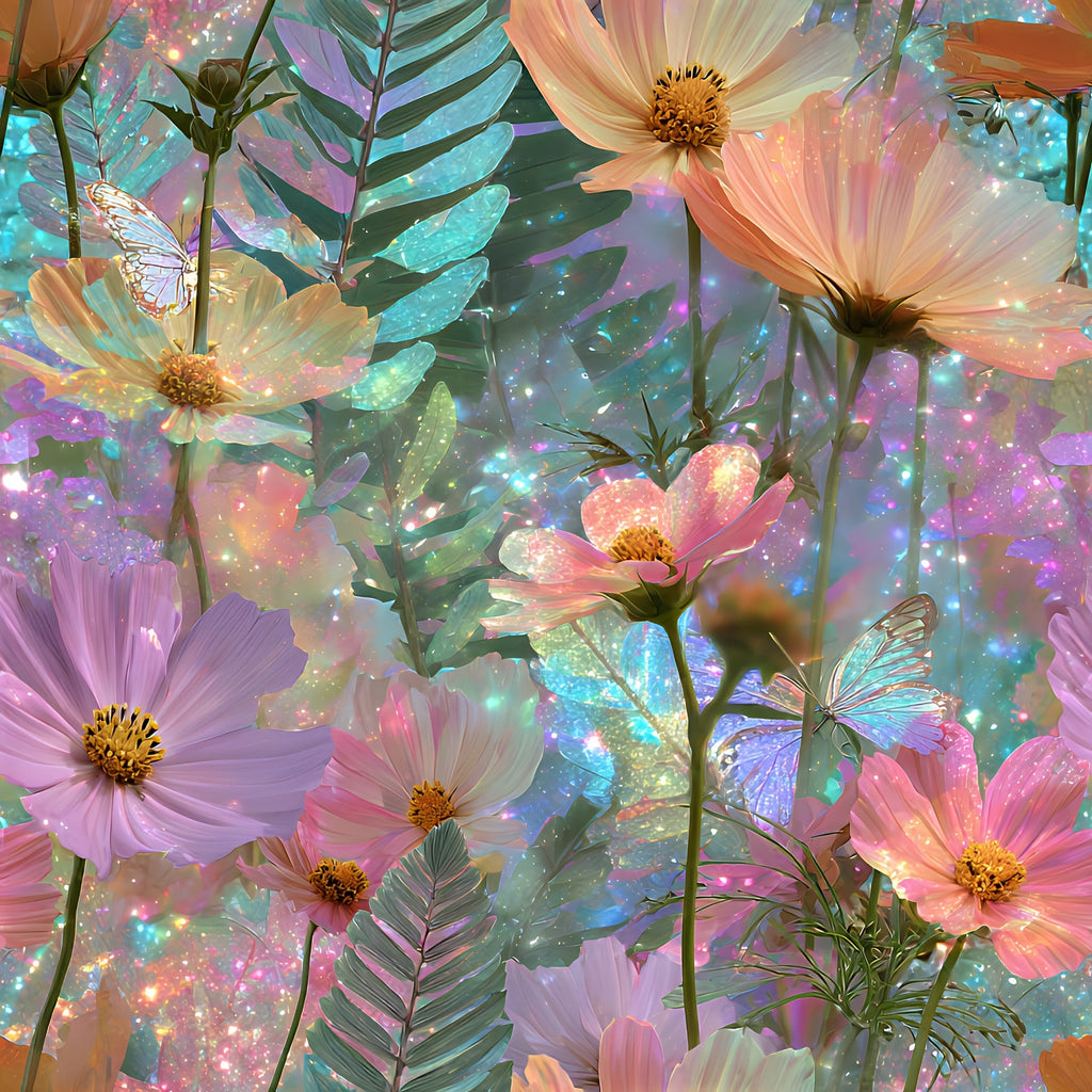 Opal Garden Pattern 4 Fleece Fabric