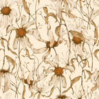 Faded Petals Pattern 3 Fleece Fabric